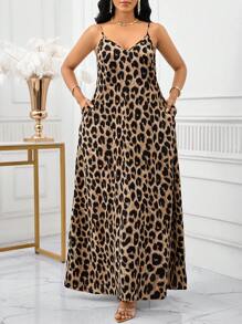 SHEIN Lady 豹纹女式长裙 女士波西米亚风露背女式宽松长裙 女士连衣裙 宽松露肩生日和活动礼服/节日礼服 度假服装 女士波西米亚风/波西米亚风女装 吊带上衣 非洲女装 女士连衣裙 女士夏季热带连衣裙 新品 女士连衣裙 沙滩裙 复活节连衣裙/女士复活节连衣裙/女士复活节服装 女士夏季连衣裙 - 彩色 - 查看 5