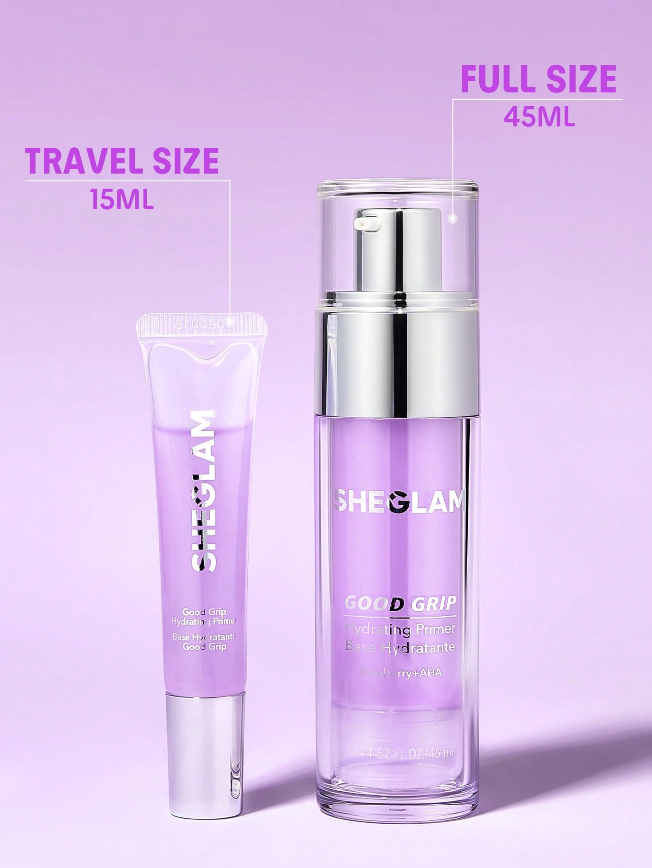 SHEGLAM Good Grip برايمر مرطب-Blueberry+Aha-حجم السفر