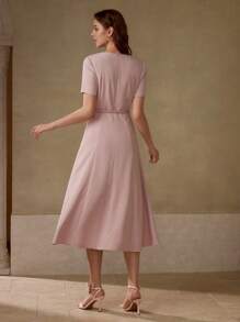 MOTF PREMIUM BELTED TWIST DRESS