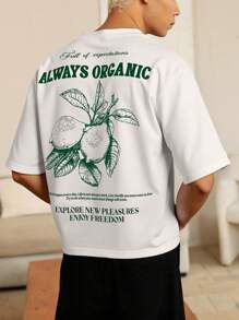 Chillumni Áo thun nam cổ tròn tay ngắn in khẩu hiệu mùa hè - trắng - Xem 6