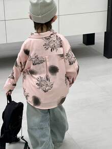 DAZY 男童图案印花纽扣前休闲长袖衬衫 - 彩色 - 查看 2