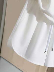 INAWLY Women's Casual Matching T-Shirt And Shorts Set, Summer - White - View 3