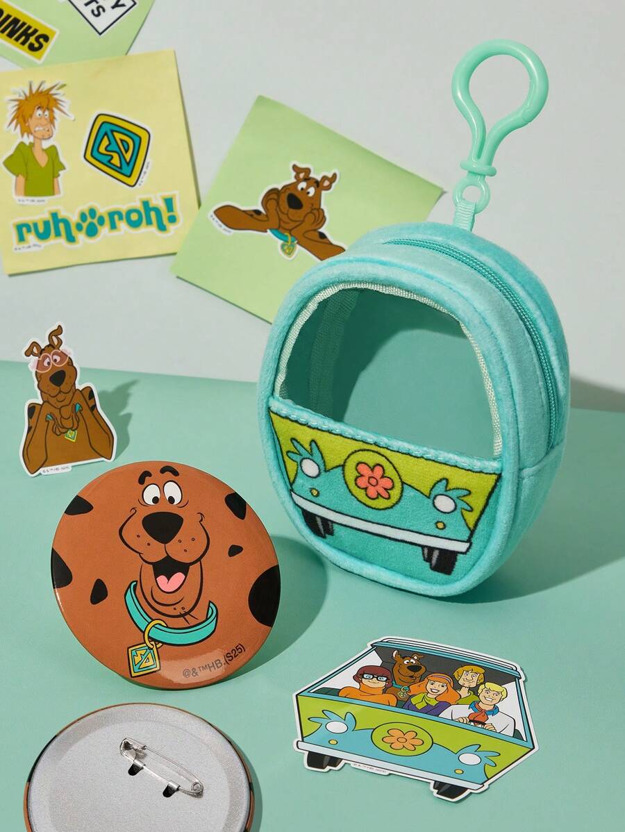 SCOOBY-DOO X SHEIN 1 st. söt tecknad nyckelring, lämplig för väska, nycklar, ryggsäck - Multifärgad - Visa 1