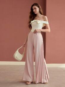MOTF PREMIUM PLEATED BUTTON PANTS - Dusty Pink - View 7