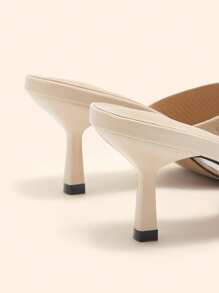 CUCCOO BASICS Pointed Toe Stiletto High Heel Sandals, Sexy & Fashionable Women's Dress Shoes, Elegant & Romantic For Dates, Parties, Gatherings - Apricot - View 10