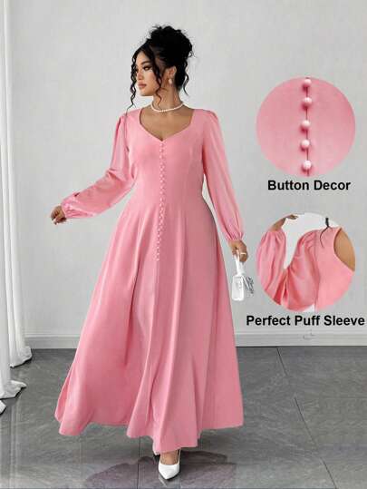 Elenzga 女式纯色优雅修身长袖连衣裙