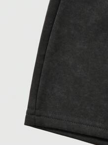 SHEIN Explorewe 1 件男童复古休闲短裤，非常适合外出、音乐节、日常穿着，适合各种场合 - 黑色 - 查看 5