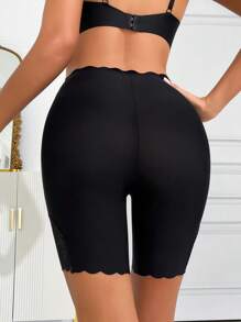 SHEIN Chiloți lungi fără cusături pentru femei din dantelă patchwork