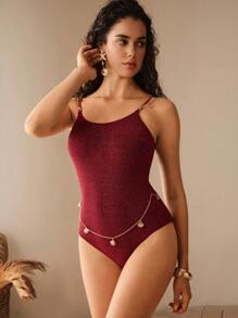 Lumivelle 1pc 25SS Fashionable, Sophisticated, Elegant & Mature Gold & Silver Thread Shell Hairpin For Summer Beach Vacation - Brown - View 5