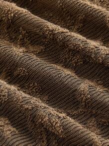 SHEIN MOD 女士露肩长袖前系带修身连衣裙，新年女士连衣裙，新年派对连衣裙，情人节 - 棕色 - 查看 4