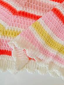 Skyraze 男士松紧腰条纹针织短裤 - 彩色 - 查看 5