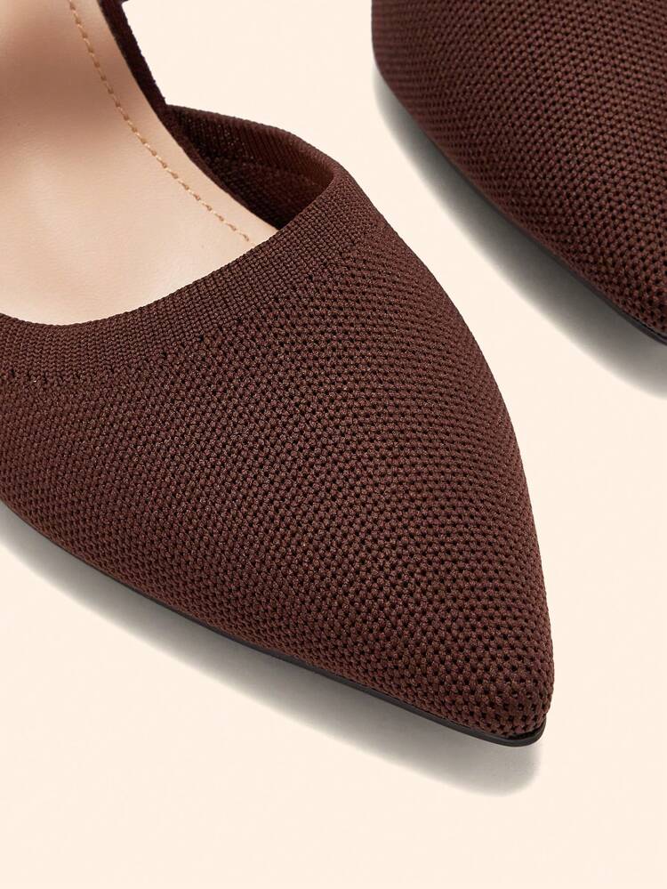 CUCCOO BASICS Fashion Elastic Band Ankle Strap Pointed Toe Chunky High Heel Pumps, Suitable For Commuting, Dating, Party, Wedding, Holiday For Christmas Spring Shoes