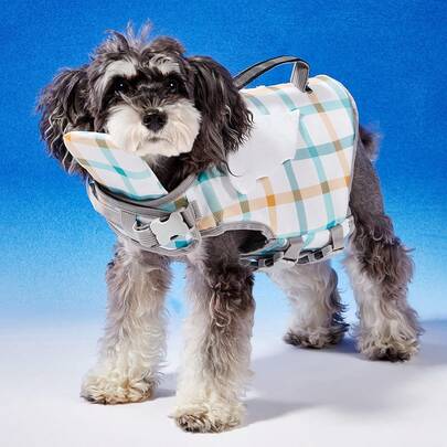 PETSIN White Simple 3D Angel Wing Pet Life Jacket With Strong Buoyancy, Adjustable Straps, Suitable For Spring/Summer Pets