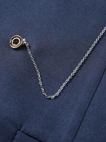 Manfinity Bizformal 男士纯色双排扣V领休闲背心，复古风