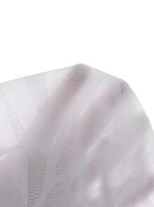 Easithlete 女式夏季几何图案镂空短款运动背心 - 白色 - 查看 7