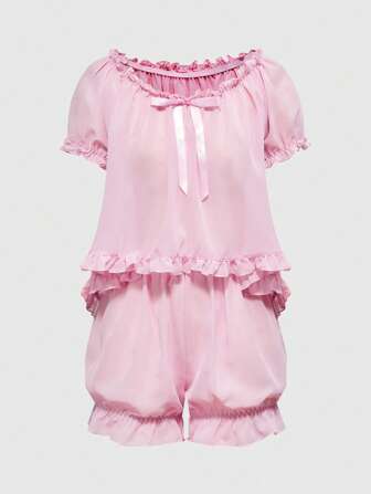 Kawaii Kawaii Babydoll Summer Casual And Comfortable Pajamas