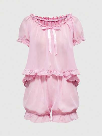 Pyjamas d'été décontracté et confortables de style Kawaii babydoll