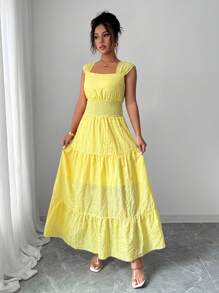 Elenzga A Summer Dress That Exudes An Elegant And Vacation-Like Charm And Makes One Look Slimmer