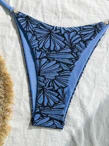 Swim Vcay Bộ 2 món/Bộ đồ bơi gợi cảm cho nữ, dây đeo mảnh vải họa tiết màu vàng, áo quây không dây và quần bikini, ngày lễ mùa hè - Nhiều màu - Xem 4