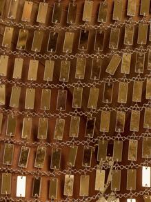 MUSERA 链条镜面迷你拼接迷你系带半身裙，适合伊比沙岛假日、夏季度假、海滩生日、秋季派对、闪亮嘉年华节日和复活节等场合。 - 金色 - 查看 7