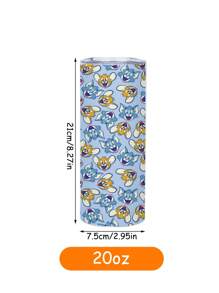 TOM & JERRY X SHEIN Double-Wall Insulated Cup – Large Capacity, Perfect For Home And Travel, Keeping Your Mood Fresh All Day Long - Blue - View 5