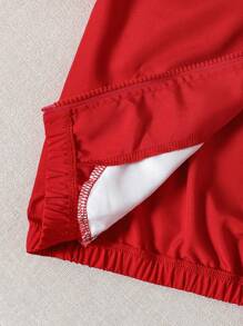 1 件红色时尚年轻女孩夹克，舒适面料，时尚印花设计，适合外出、旅行、上学、拍照，必备单品 - 紅色 - 查看 7