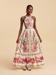 Travachic 女式露肩梭织印花连衣裙 - 彩色 - 查看 4