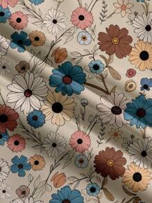 Manfinity RSRT Men's Casual Floral Print Button-Up Short Sleeve Shirt, Summer - Multicolor - View 6