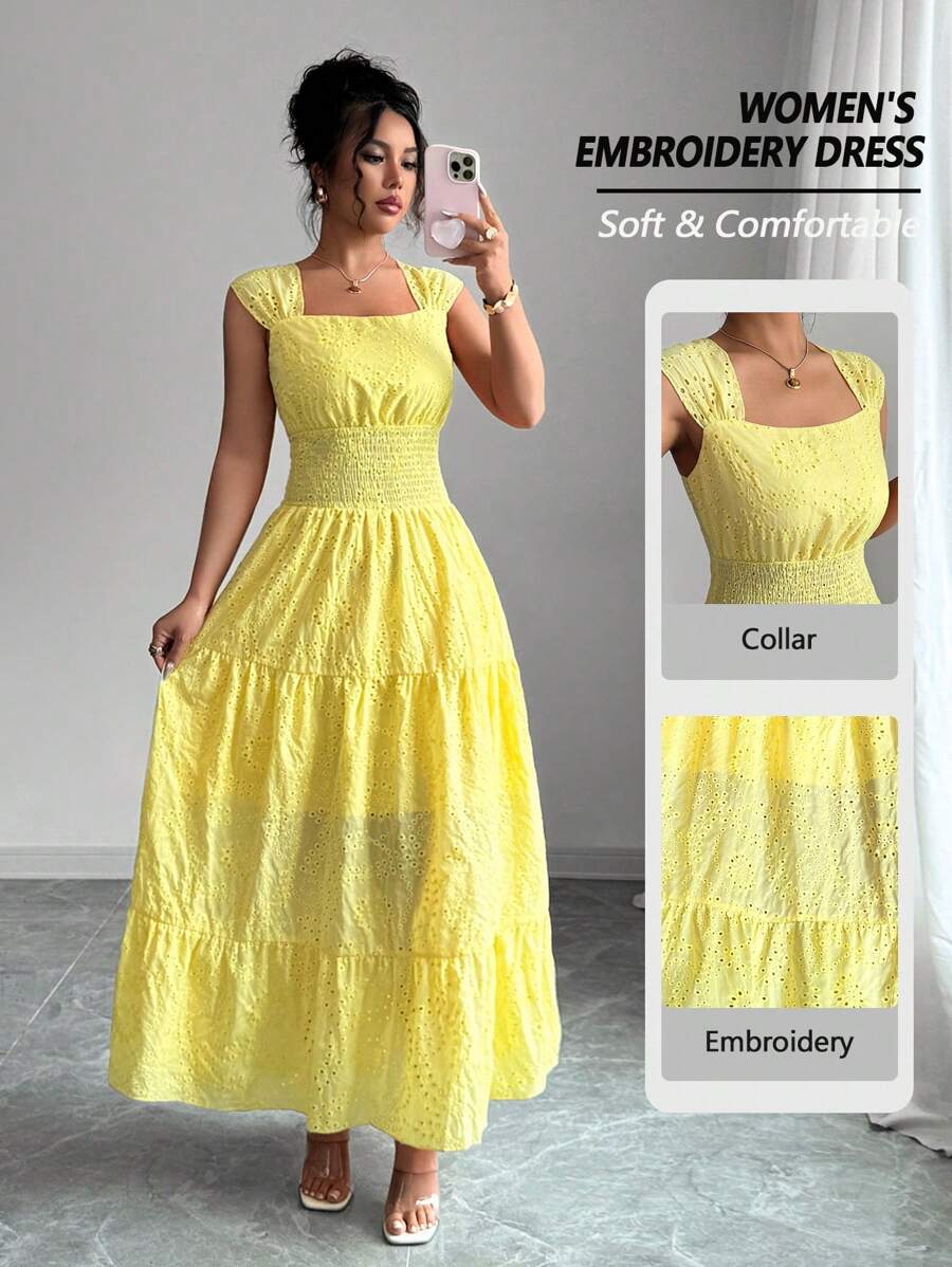 Elenzga A Summer Dress That Exudes An Elegant And Vacation-Like Charm And Makes One Look Slimmer