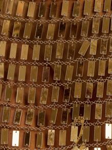 SHEIN x Eduarda Gutierrez MUSERA Chain Mirrored Mini Panel Strappy Fastening Back Top Ibiza, Holiday, Vacation, Beach Night Out Going Out Club Sexy Top Party Sparkly Fall - Gold - View 6