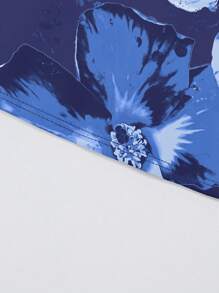 INAWLY Y2K 芙蓉花印花抹胸短款抹胸