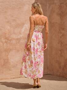 Lavishia Damen Sommer Urlaubs Blumen Muster Hohlstickerei Trägerkleid Sommer Urlaubs Blumen Muster Y2K Kleidung Damen Y2K Rückkehr zur Schule Kleidung Land Outfits Damen Old Money Stil Damen Ausgehoutfit Flughafen Outfit für Damen Kleid für Damen Strand Outfits für Frau Strandkleid Strandurlaub Outfits Strandutensilien Party Kleid Pride Seestern Pailletten Kleid Urlaubsoutfits Flughafen Sommer Flitterwochen Frauenkleid für Damen Boho - Verschiedenfarbig - Übersicht 2