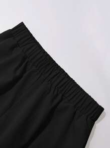 INAWLY 2 件套女士休闲纯色前系带衬衫和阔腿裤套装，春秋