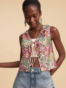 Travachic Chaqueta fina sin mangas con lentejuelas de moda para mujer, atuendo para vacaciones de verano, atuendos de vacaciones en la playa, atuendos de verano para mujer