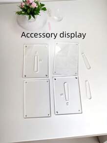 Joivida 1 件轻巧且韧性好的 3 英寸相框展示架，透明防碎照片卡夹，具有反光棱镜效果，现代搁架装饰和桌面收纳架，ASMR 点击锁收藏品展示架 - 彩色 - 查看 5