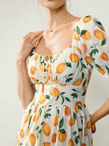 Chiquease Nuevo vestido largo y con tirantes de mujer, de verano, casual, elegante para actividades al aire libre, de negocios casuales, con estampado de limón francés en estilo campestre y retro, ideal para vacaciones, de color amarillo con cinturón envolvente - Blanco - Ver 8