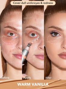 SHEGLAM 明亮眼睛涼爽遮瑕膏-溫暖香草涼爽金屬塗抹器啞光液體遮瑕膏持久遮瑕亮澤色彩校正輕盈超保濕遮瑕膏遮瑕膏 品牌 美容 化妝 化妝品 適合女性與女孩 完美搭配夏季春季 Y2K 時尚 流行 生日 母親節禮物 假期 派對準備就緒 最佳顏色 - Warm Vanilla - 查看 2