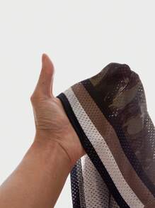 EASEVO Plus Size Men Summer Casual Numeric & Letter Printed Crew Neck Patchwork Short Sleeve T-Shirt, Grunge Style