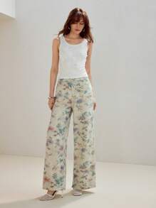 MOTF PREMIUM STEREO FLOWER AND FAUX PEARL DETAIL RIB-KNIT SLIM FIT TANK TOP - White - View 5