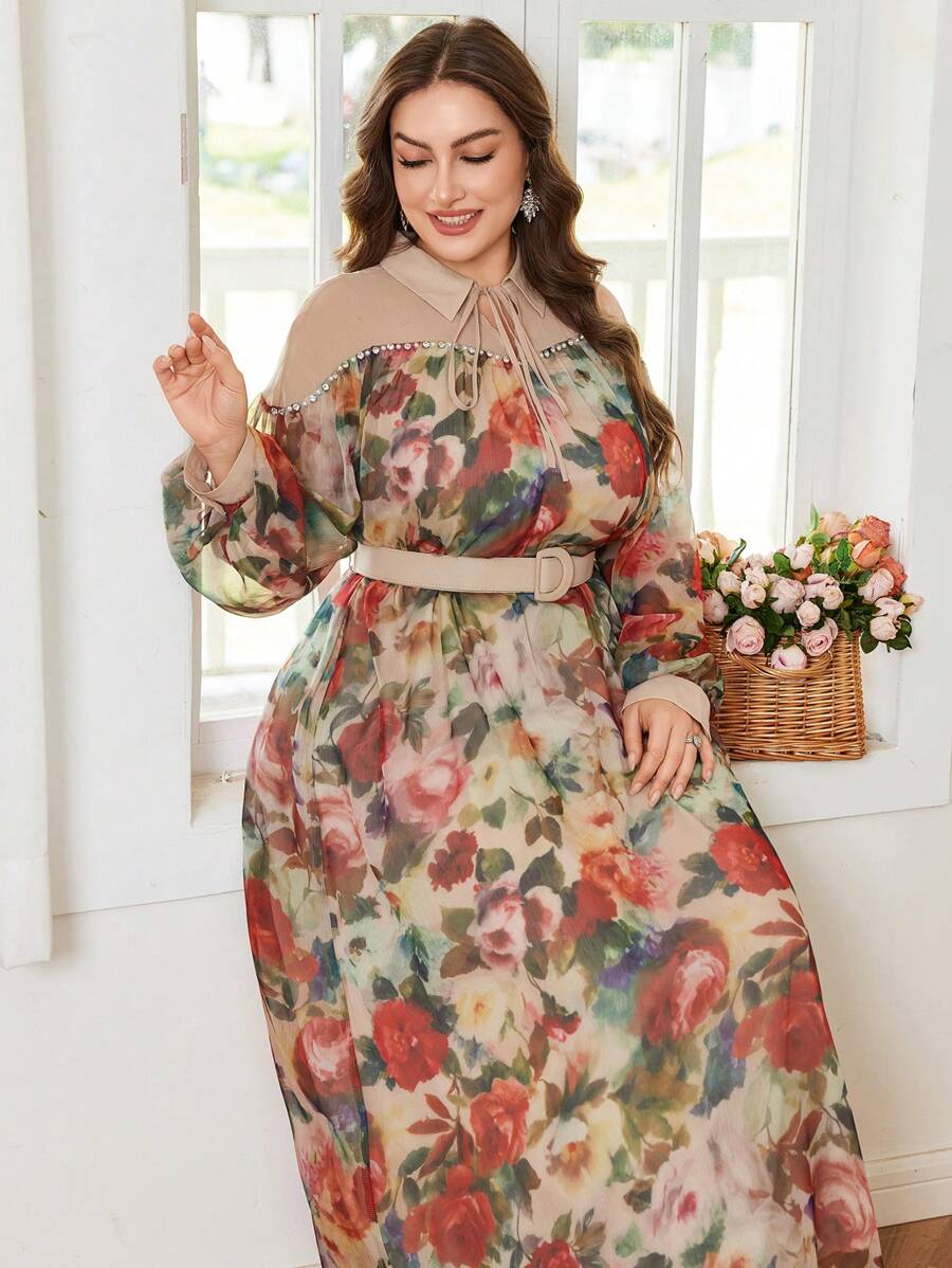Modelyn 大码优雅奢华迷人长裙 - 彩色 - 查看 1