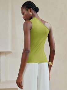 Arave 女士夏季无袖镂空金属扣装饰黑色吊带背心