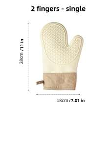 Five-Finger Thickened Silicone Oven Gloves, High Temperature Resistant To 300 Degrees, Non-Slip Heat Resistant Anti-Scalding Kitchen Baking Gloves, Microwave Oven Mitts, Cooking Accessories For Home, BBQ, Grilling, Housewarming Gift, Kitchen Safety - Multicolor - View 5