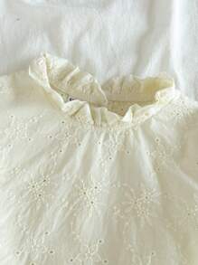 Souflis Souflis 年轻女孩春夏韩式碎花短袖上衣搭配荷叶边简约百搭连衣裙套装，非常适合户外、度假、与朋友聚会 - 杏色 - 查看 6