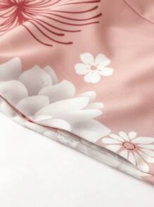 Irokai 优雅花卉印花喇叭袖日式和服