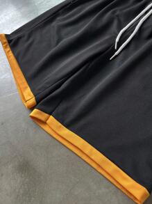 Manfinity Homme Men's Summer Casual Colorblock Polo Shirt And Shorts Set Men 2 Pieces Shorts Set Men 2 Pieces Outfit Men Shorts Set Men Summer Outfit Men Casual Set - Multicolor - View 8