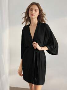 Ocili 休闲柔软罗纹舒适女士长款睡袍，假日季、秋冬季保暖舒适之选