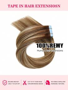 Balayage Chocolate Brown To Bleach Blonde And Chestnut Brown P6/613/T4 Human Hair Extensions Tape In Hair Extensions Real Remy Human Hair Invisible Seamless Skin Weft Human Hair Tape In Extensions - S6/613 - View 3