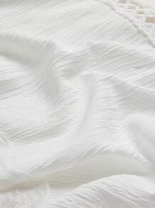 Elamini 甜美优雅蕾丝拼接 V 领修身吊带背心女式衬衫，夏季