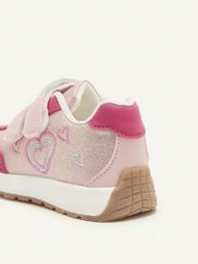 Cozy Pixies 1 Pair Of Girls Fun Cute, Light And Comfortable Fashion Pink Sequined Love Embroidered Children's Sneakers - Rose Gold - View 10