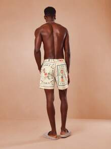 SUMWON Badeshore mit Blume Muster, Badeanzug im Pull-On-Stil mit Ananasmuster, Urlaubsmode für den Strand - Verschiedenfarbig - Übersicht 6